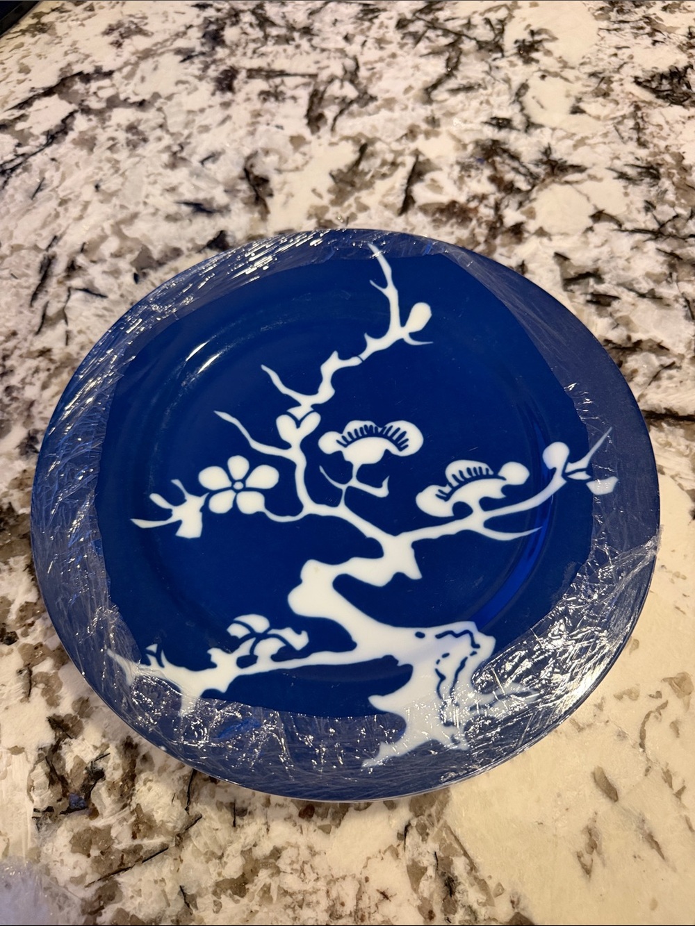 Vintage Fitz & Floyd Prunier De Chine Cobalt Negative Plates Set of 4